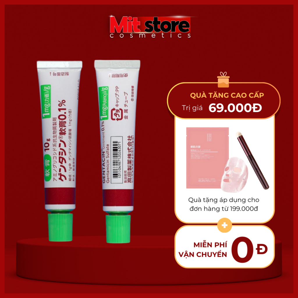 Kem sẹo Gentacin nội địa Nhật, Hỗ trợ xử lý hiệu quả sẹo lồi, sẹo bỏng và sẹo thâm do mụn để lại 10g