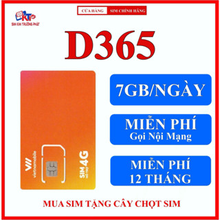 SIM 4G VIETNAMOBILE MIỄN PHÍ 1 NĂM D365 - PHÁT LỘC - SHOPEE