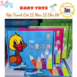  Hộp Tranh Cát Cho Bé 12 Màu 12 Chủ Đề 