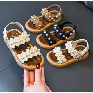Sandal 2 quai đính ngọc cho bé gái từ 3 đến 10 tuổi siêu xinh chất liệu nhựa pvc êm mềm