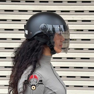  Mũ Bảo Hiểm Xe Máy Nửa Đầu GRS A33K Nón Có Kính Chắn Gió Dài Ngăn Bụi Hiệu quả Kính Chống Tia UV. 