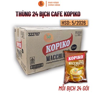[Thùng 24 Bịch] Cà Phê Kopiko Macchiato 480g (20 gói x 24 bịch)