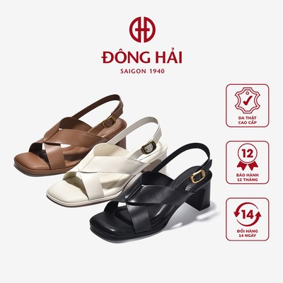  Giày Sandal Cao Gót Zuciani Mũi Vuông Quai Chữ X - SCL01