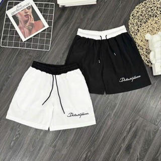 Quần đùi unisex nam nữ thêu chữ Dolce phối cạp, Quần gió lót lưới cháy phố 2025