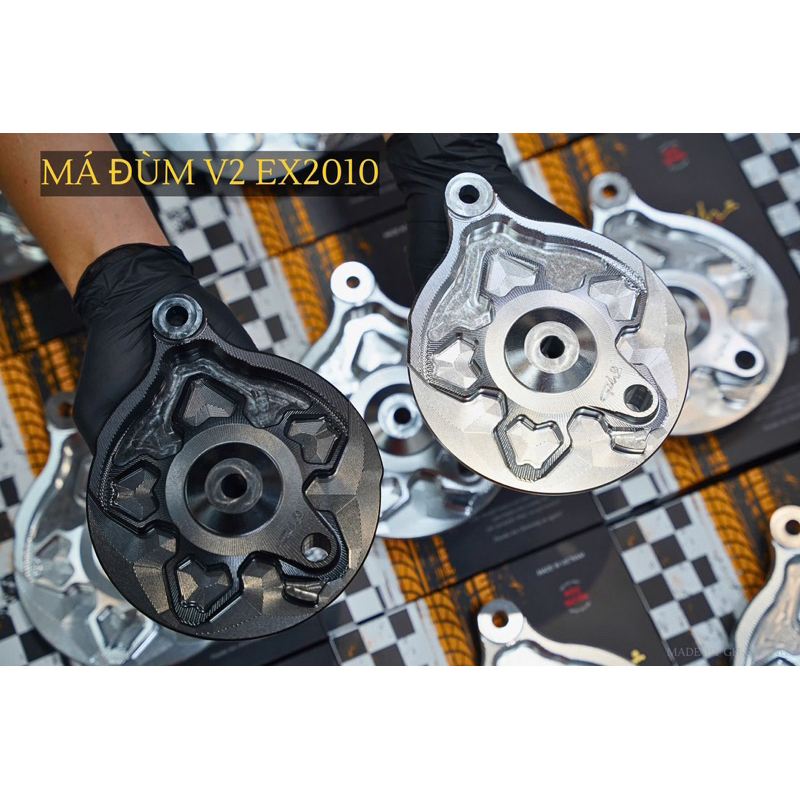 má đùm wave110 Fuled Sirius ex2010 Daytona mẫu v2 CNC Ghracing - Má đùm Ghracing wave Sirius Ex2010