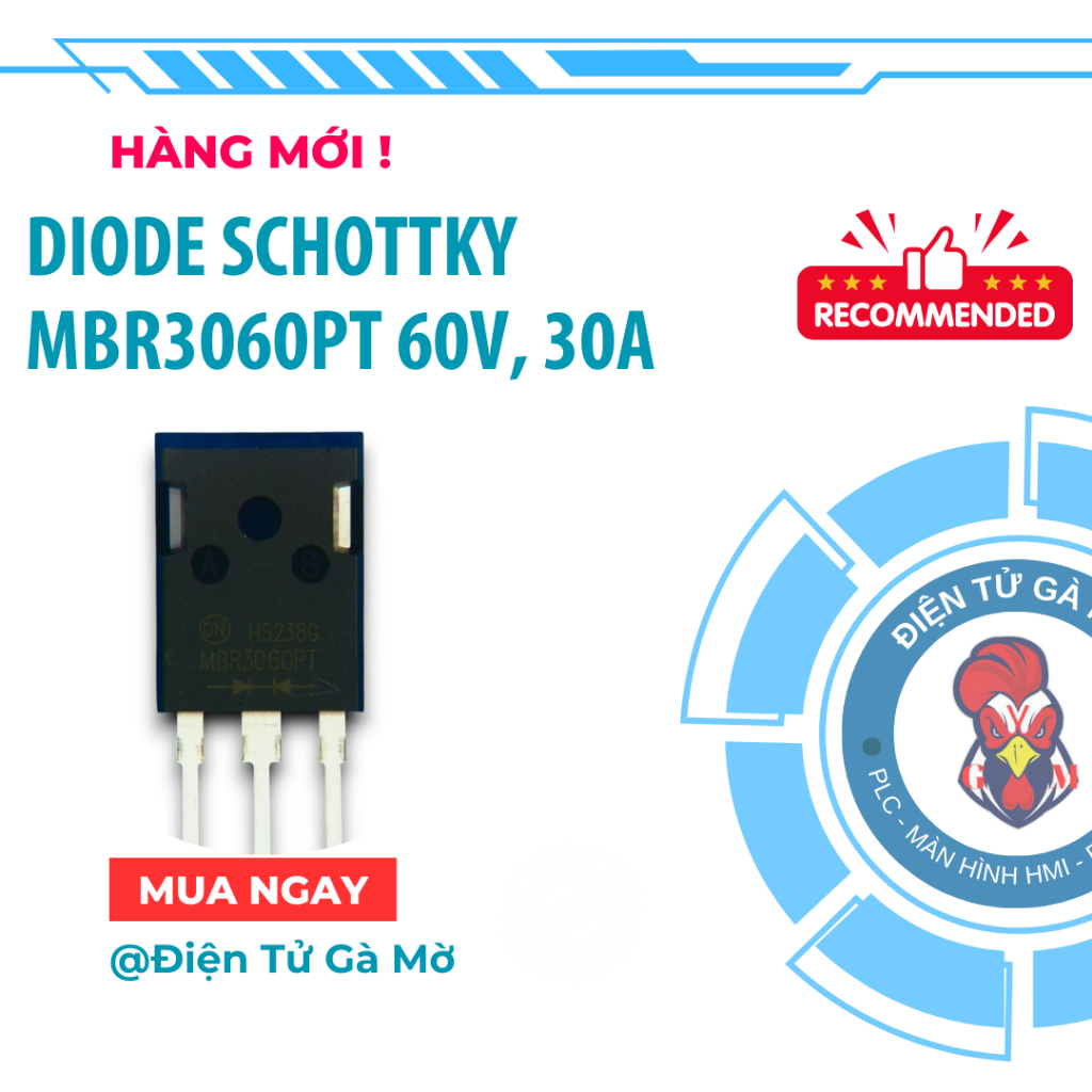 [1 CON] Diode Schottky MBR30600PT 60V, 30A TO-220 Mới Nhập Khẩu