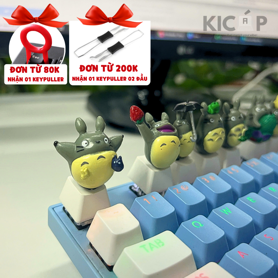 |Kicáp| Keycap BST Totoro Ghibli - bàn phím cơ, xuyên led