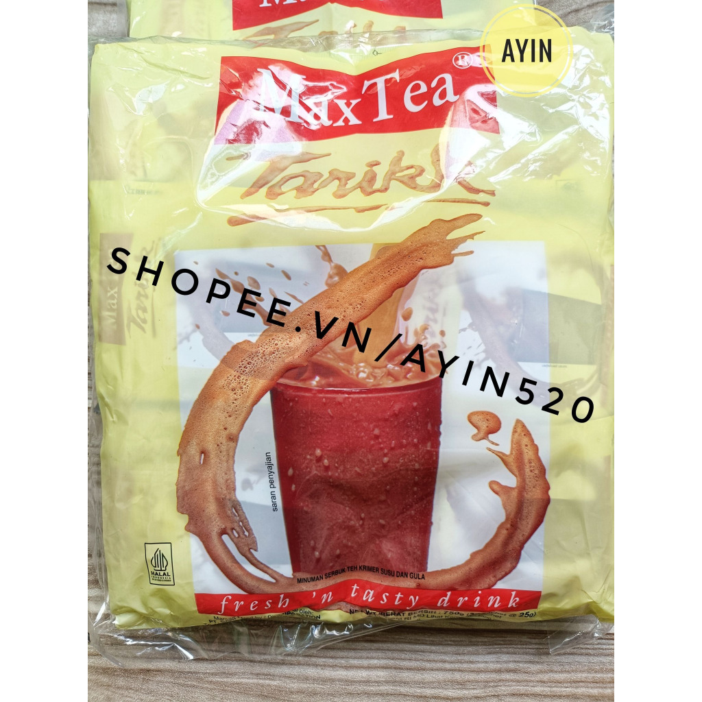 ( HSD 04.2026) Trà sữa Indonesia Max Tea Teh Tarik 30 gói x 25g