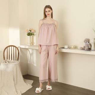  After Bath - Bộ Cotton Phối Ren Mùa Hè Mặc Nhà   Set of Cotton Lace Camisole - CA018 