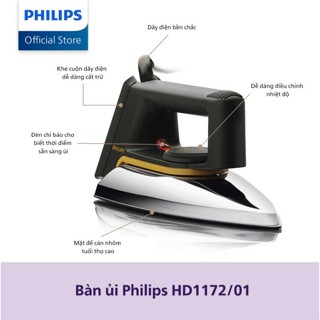 Bàn ủi khô Philips HD 1172 1100W hàng chính hãng