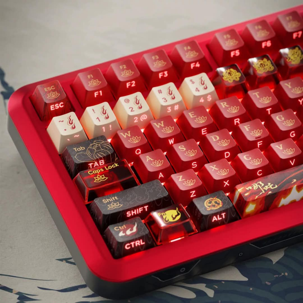 Keycap PIIFOX Na Tra | Cherry Profile | Xuyên Led | Nhựa PBT