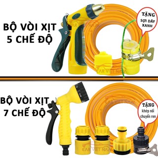  Vòi xịt tăng áp vòi tưới cây CARVIETNAM loại 3 - 20 mét. Ống nước kết cấu 3 lớp chống gập. Tặng kèm phụ kiện 
