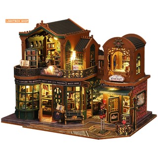  Nhà Búp Bê Magic Twilight Book City - Mô Hình Sách 3D Độc Đáo Lắp Ráp Tinh Xảo. ES017 Tặng dụng cụ và Keo dán 