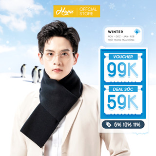 Khăn quàng cổ nam HUMI choàng cổ cao cấp chất len Cashmere giữ ấm mùa đông lịch lãm sang trọng