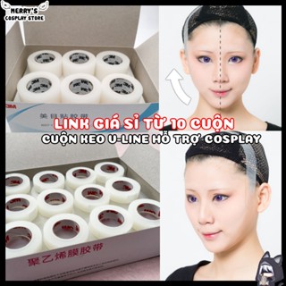    GIÁ SỈ   Cuộn Băng Keo Băng Dính Vline Loại 1 Siêu Chắc Chắn Dùng Thon Gọn Mặt Cosplay 