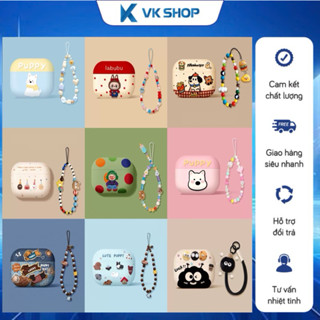 Hộp Đựng Tai Nghe Bluetooth Không Dây A.P Kèm Charm Siêu Xinh, Ốp Bảo Vệ Toàn Diện, Chất Liệu TPU Mềm Cao Cấp VKshop