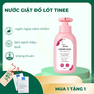 Nước giặt đồ lót Sinh Học Tinee 280ml Bản nâng cấp nano bạc mới kháng khuẩn an toàn cho da ( tặng 1 miếng mặt nạ B5)