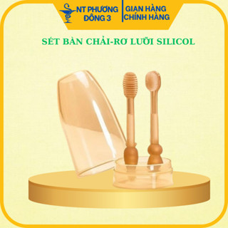 Set Rơ Lưỡi + Bàn Chải Silicon Cho Bé Từ 0 - 18 Tháng