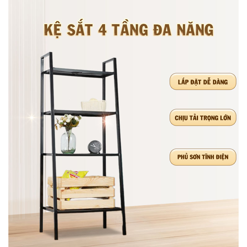 Kệ Sắt 4 Tầng Mắt Lưới (K4T01)