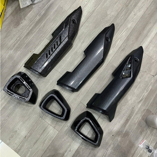 Bộ Ốp Pô Winner X V1 V2 V3 Sơn Carbon, Ốp Che Bô, Chụp Đuôi Bô Xe Winner X, Ốp Ống Xả