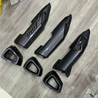 Bộ Ốp Pô Winner X V1 V2 V3 Sơn Carbon, Ốp Che Bô, Chụp Đuôi Bô Xe Winner X, Ốp Ống Xả