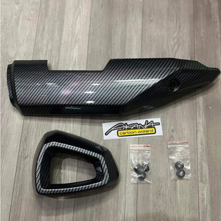 Bộ Ốp Pô Winner X V1 V2 V3 Sơn Carbon, Ốp Che Bô, Chụp Đuôi Bô Xe Winner X, Ốp Ống Xả