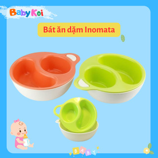 Bát ăn dặm chia ngăn Inomata cho bé ăn dặm - Hàng nội địa Nhật
