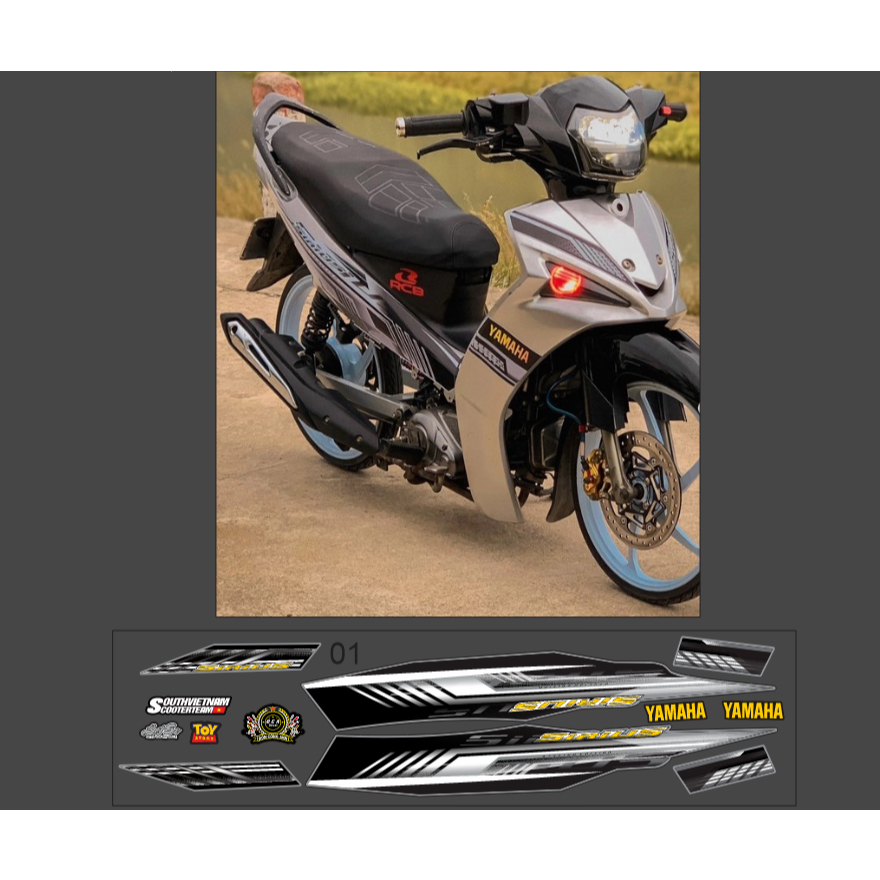 Tem sirius fi nhiều mẫu nhiều màu - chất liệu decal 3 lớp