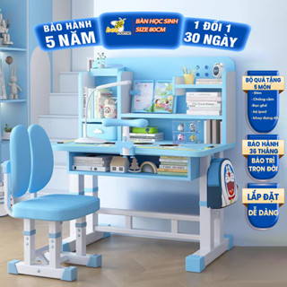 [ Size to 80cm kèm quà tặng] Bộ bàn học sinh chống gù chống cận thông minh cho trẻ em E04 có thể điều chỉnh độ cao sẽ
