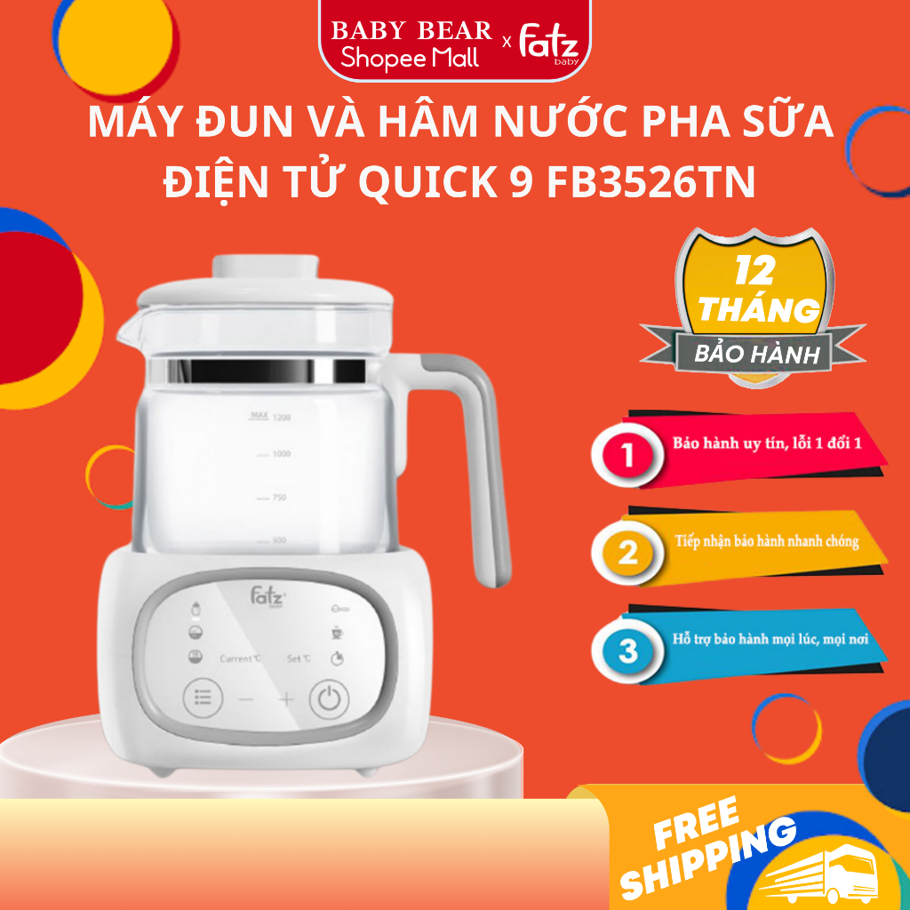 Máy đun nước và hâm nước pha sữa điện tử Fatz baby QUICK 9, Quick 12, Quick 12 plus, Quick 15, Quick