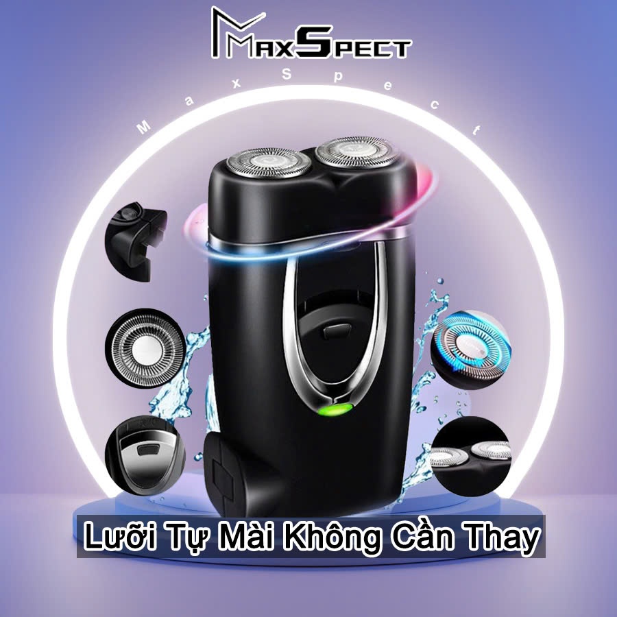 Máy cạo râu mini 2 lưỡi Maxspect tự mài độ bền cao - BẢO HÀNH 12 THÁNG MCR06