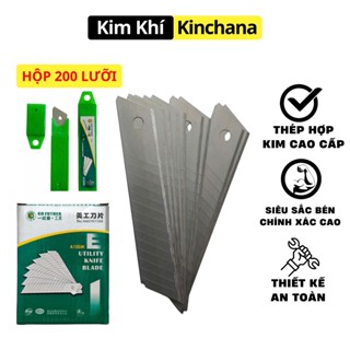 (Hộp 200 Lưỡi) Lưỡi Dao Dọc Giấy GOFUTHER, Dao Dọc Giấy Bản Lớn, Dao Giọc Giấy Hàng Loại 1 ( A100 )