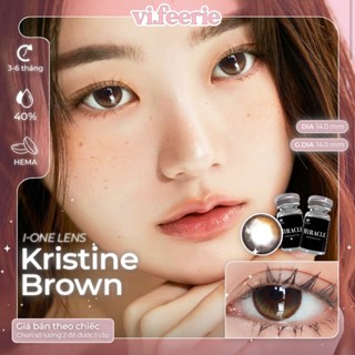 (I-ONE) Kính áp tròng (lens) filter mắt ướt KRISTINE BROWN Lens-VF Lens