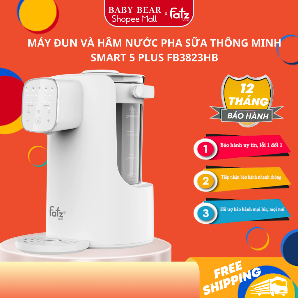 Máy đun và hâm nước pha sữa Fatz Baby Smart 5 Plus - Smart 11 Plus - Smart 9 Plus thông minh tiện lợ
