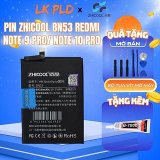  Pin Redmi Note 9 Pro  Note 10 Pro BN53 hãng Zhicool Tặng kèm bộ tua vít mở máy Bảo hành 3 tháng 