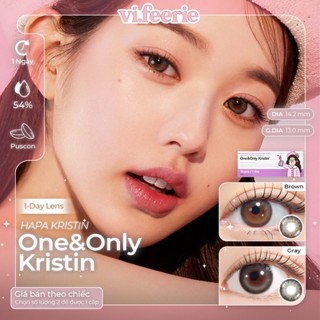 (HAPA KRISTIN) Kính áp tròng (lens) 1 ngày ONE & ONLY BROWN / GRAY chính hãng - VF Lens