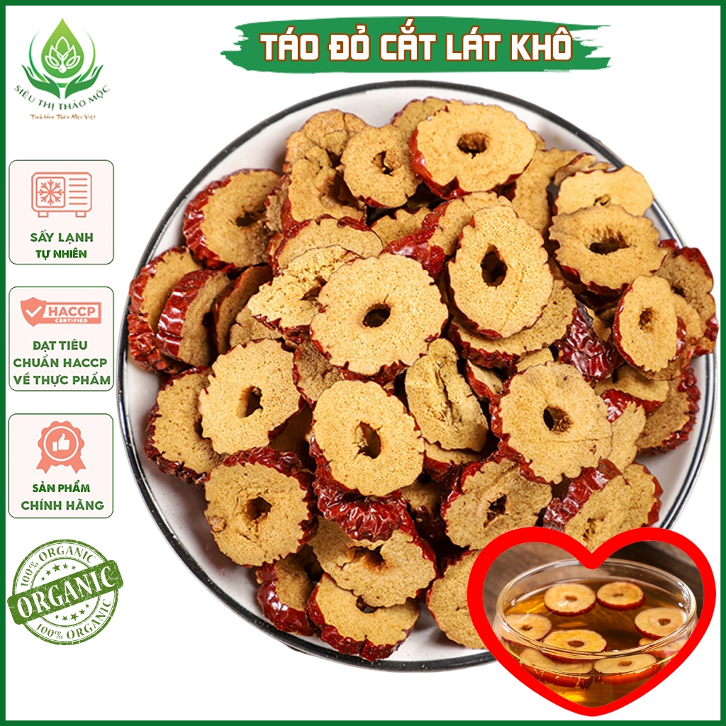 ✅[HÀNG LOẠI 1] Táo Đỏ Thái Lát Sấy Khô 1Kg 💥FREE SHIP💥 Đều Và Đẹp