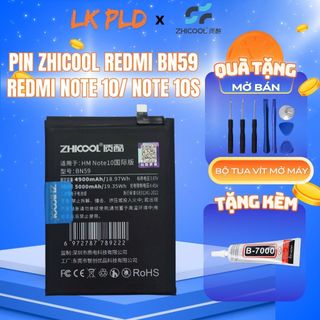  Pin Redmi Note 10  Note 10s Mã pin BN59 hãng Zhicool Tặng kèm bộ tua vít mở máy Bảo hành 3 tháng 