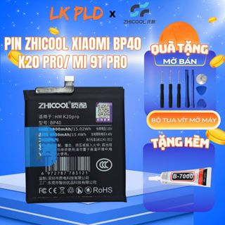 Pin K20 Pro Zhicool, Pin Redmi K20 Pro 4000mAh, mã BP40, Tặng kèm bộ tua vít mở máy và keo dán