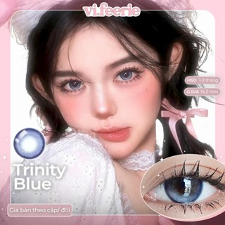 ( HOT DOUYIN )Kính áp tròng (lens) xanh Trinity Blue-VF Lens