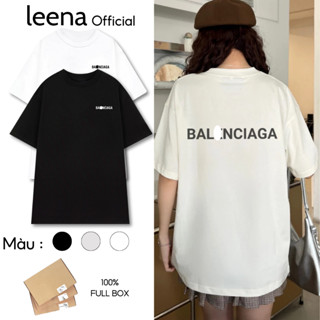 ( Tặng Hộp Box ) Áo Thun Tay Lỡ BALENCIAGA by Leena, Chất Cotton Co Giãn 2 Chiều , Mêm Mịn,Thấm hút mồ hôi