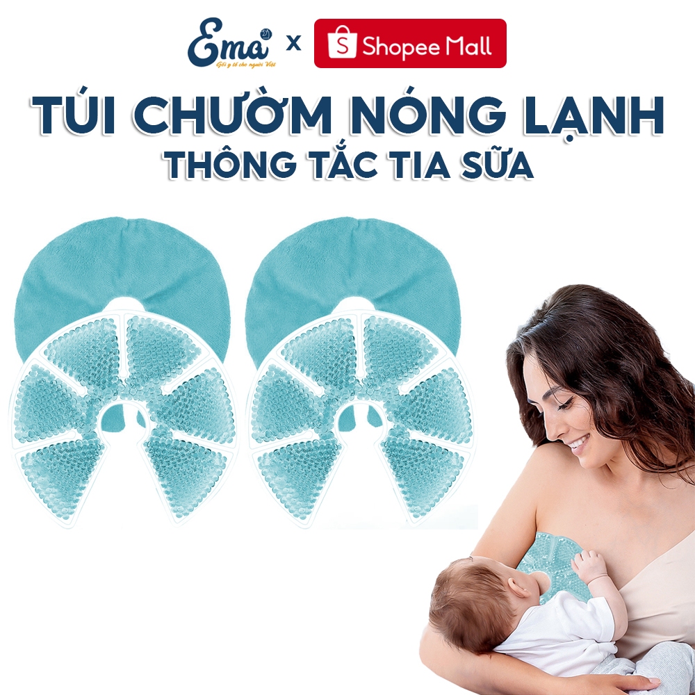 Túi chườm ngực nóng lạnh thông tắc tia sữa EMA - Giảm đau ngực sau sinh, hỗ trợ kích thích tăng sữa
