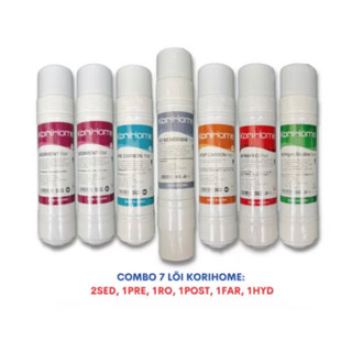 [COMBO] Bộ 7 Lõi Lọc Nước KORIHOME - Hàng chính hãng - Lọc sạch vi khuẩn