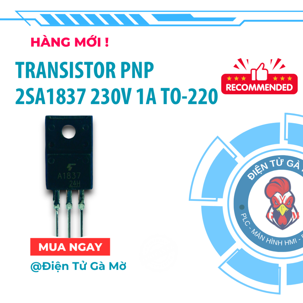 [1 CON] Transistor Công Suất PNP 2SA1837 A1837 230V, 1A TO-220 Mới Nhập Khẩu