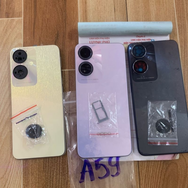 Vỏ Oppo A59 5G có khay sim kính camera