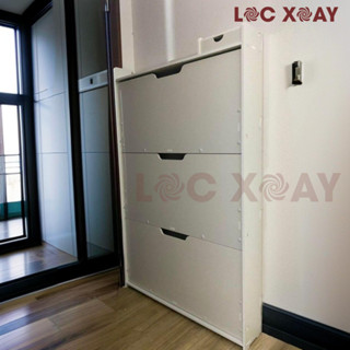Tủ Giầy Thông Minh Lắp Ghép Cánh Lật, Tủ Giày Trang Trí Hiện Đại Chất Liệu Gỗ Nhựa Chống Nước Tuyệt Đối _ Lốc Xoáy
