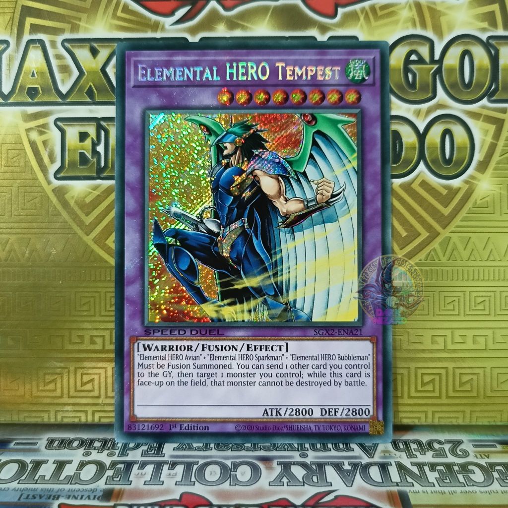 Elemental HERO Tempest – SGX2-ENA21 – Secret Rare [Thẻ bài Yugioh]