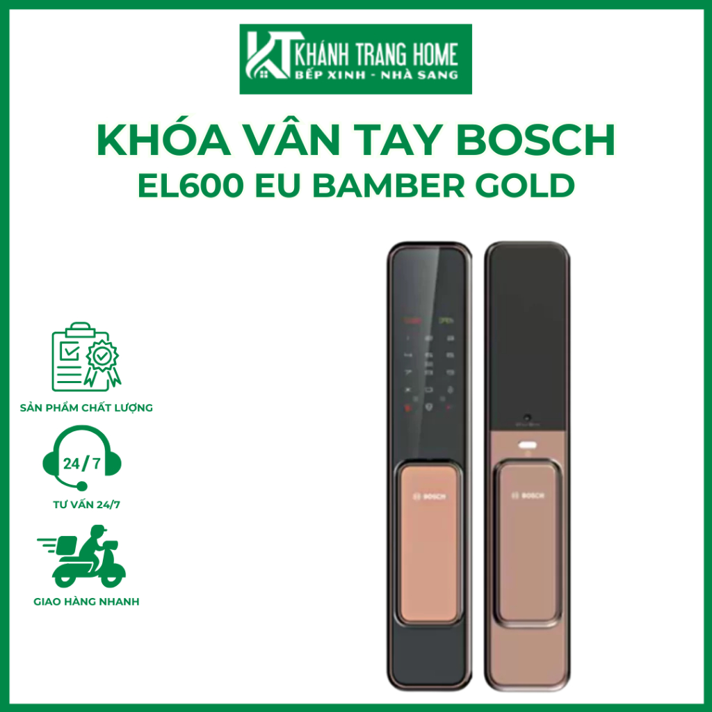 Khóa BOSCH EL600 EU BAMBER GOLD APP thương hiệu Đức tích hợp nhiều tính năng bảo mật an toàn - Khánh