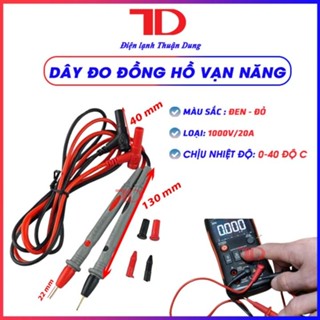 Que đo điện đồng hồ vạn năng 20A 1000V mềm dẻo chất lượng cao, Cặp bút thử điện