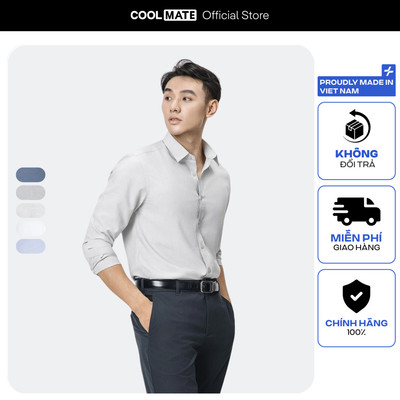 [TẶNG TẤT ĐƠN 329K]Áo SƠ MI nam dài tay CaféDriS khử mùi hiệu quả, chống UV Coolmate